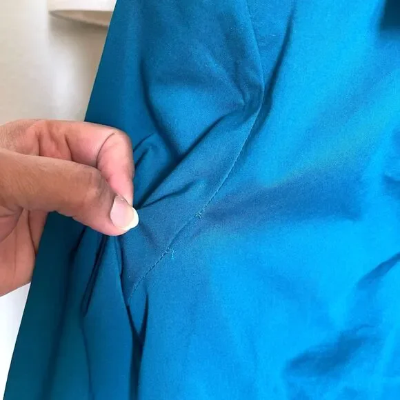 Christopher & banks Women's Turquoise 3/4 Sleeve Button Up Blouse Shirt Size M - Picture 8 of 8